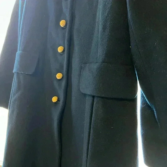 Vintage Halston Lifestyle Long Wool Overcoat Women’s size 10 - Picture 2 of 10